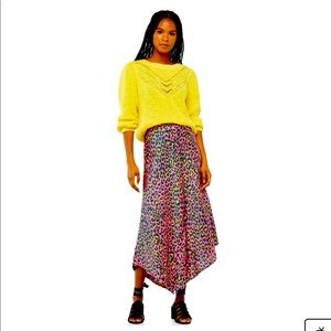 Scoop NWT asymmetrical cheetah skirt